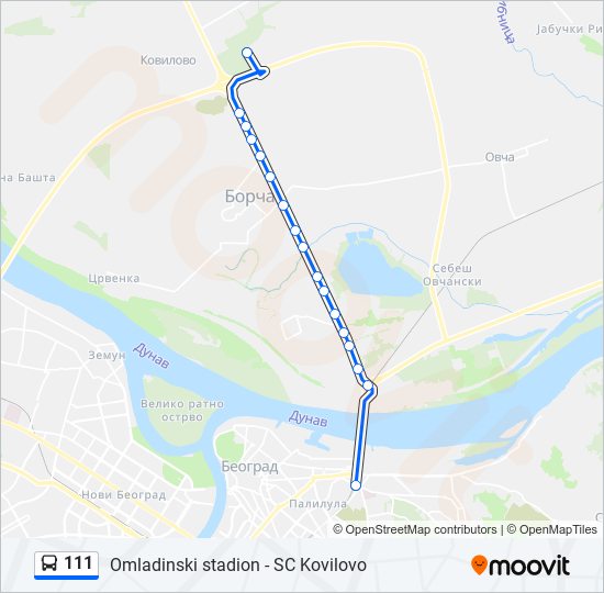 111 bus Line Map