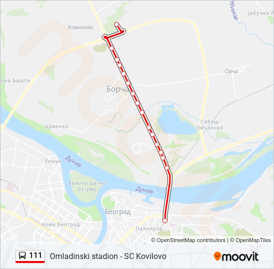 111 autobus mapa linije