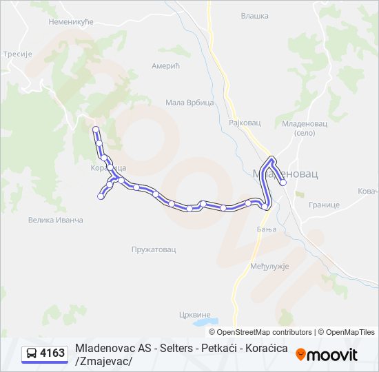 4163 bus Line Map