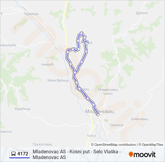 4172 bus Line Map