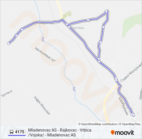 4175 bus Line Map