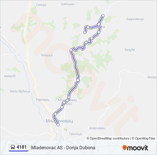 4181 bus Line Map