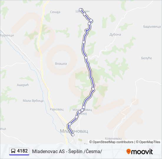 4182 autobus mapa linije