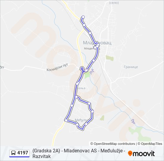 4197 bus Line Map