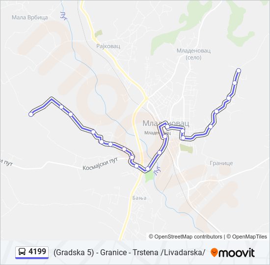 4199 bus Line Map