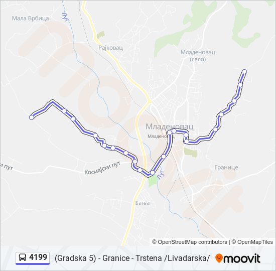 4199 bus Line Map