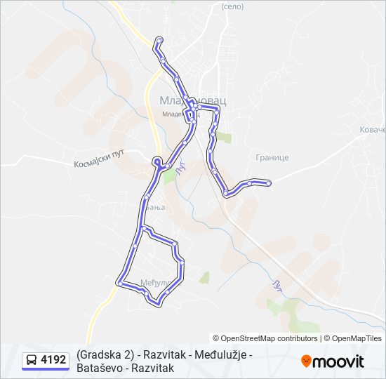 4192 autobus mapa linije