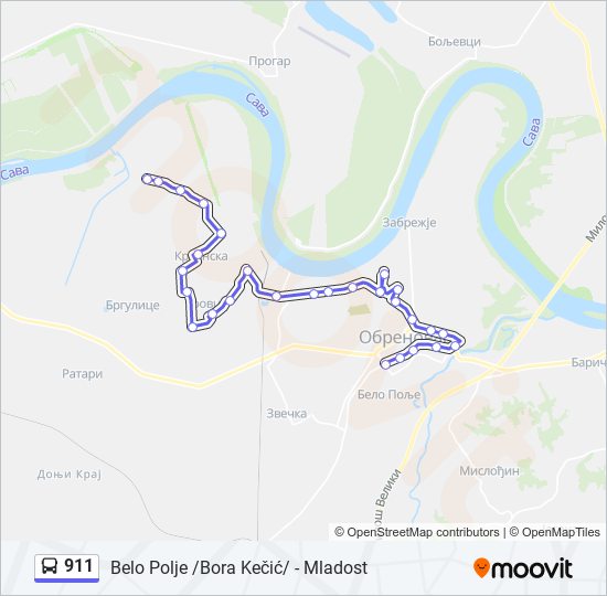 911 bus Line Map