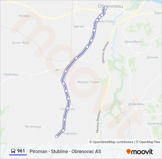 961  Line Map