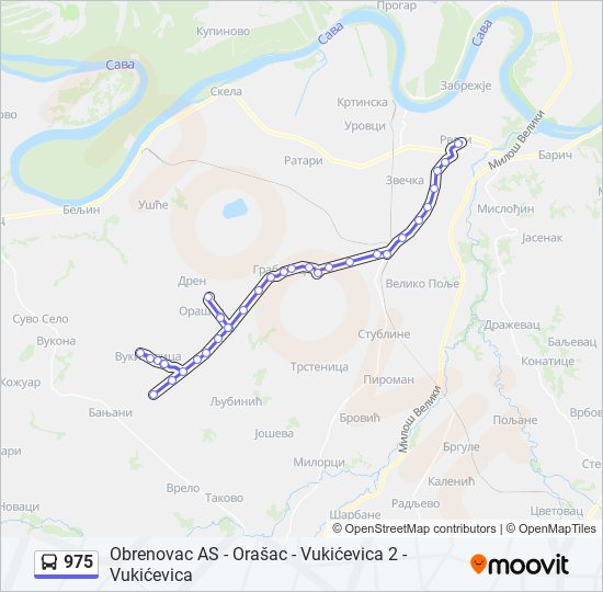 975 autobus mapa linije