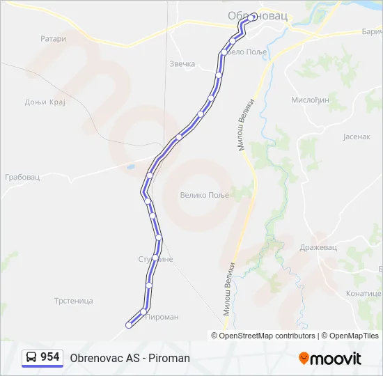 954  Line Map