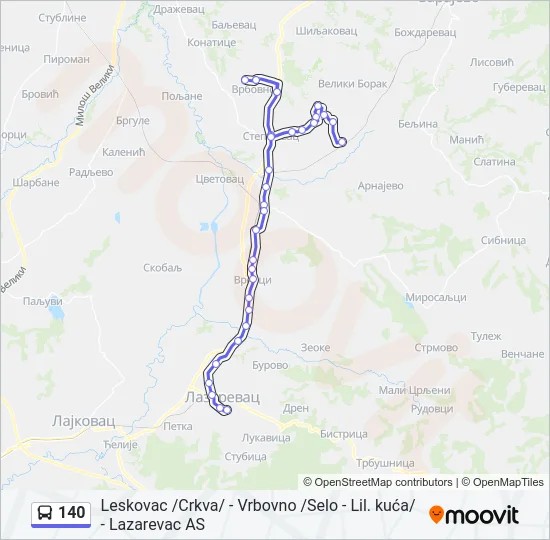 140  Line Map