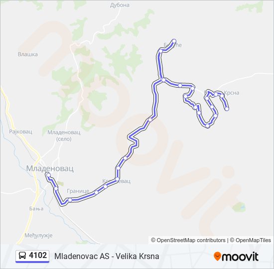 4102 bus Line Map