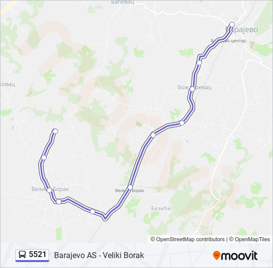 5521 bus Line Map