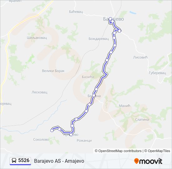 5526 autobus mapa linije