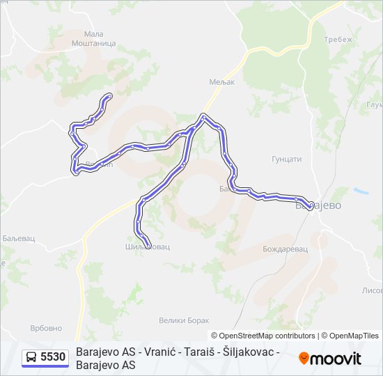 5530 autobus mapa linije