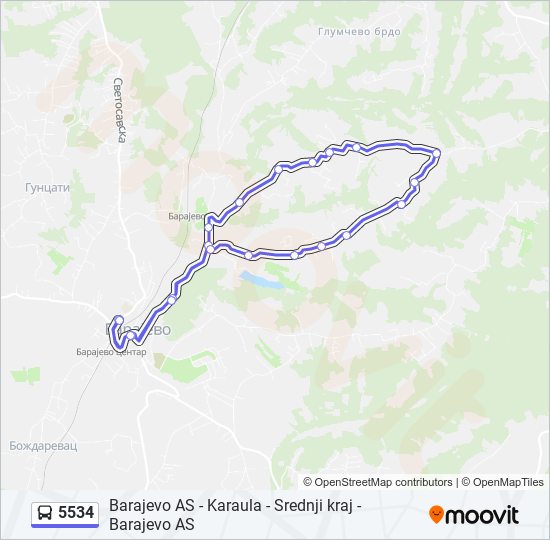 5534 bus Line Map