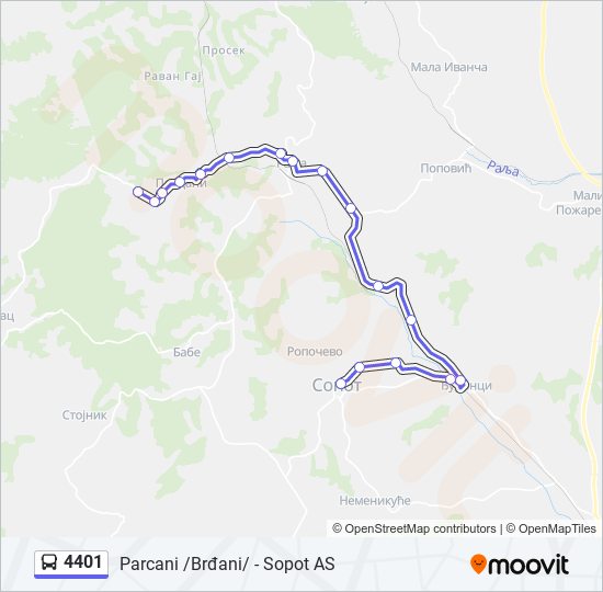 4401 autobus mapa linije