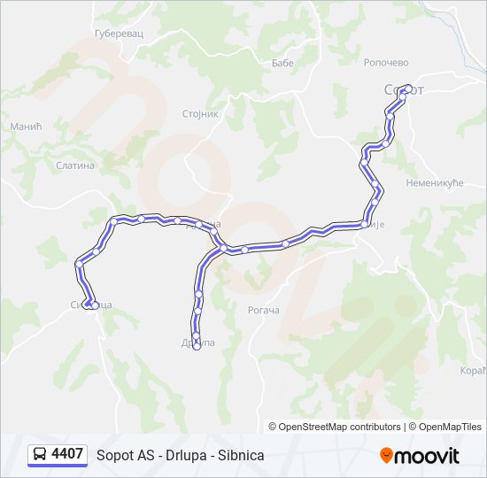 4407 bus Line Map