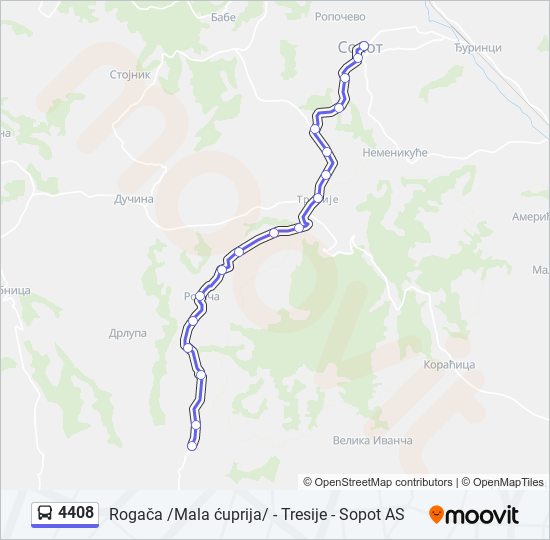 4408 bus Line Map