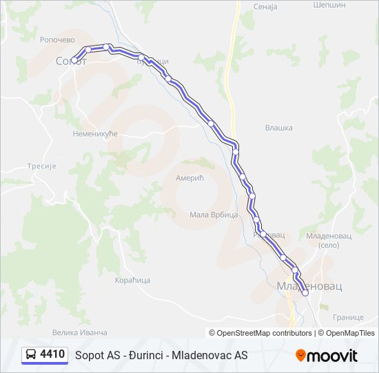 4410 bus Line Map