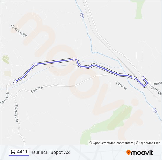 4411 autobus mapa linije