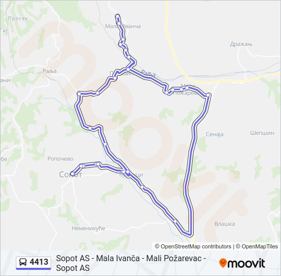 4413 autobus mapa linije