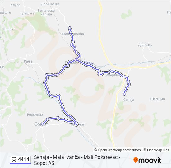 4414 bus Line Map