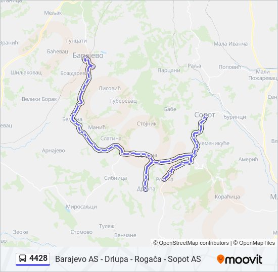 4428 bus Line Map