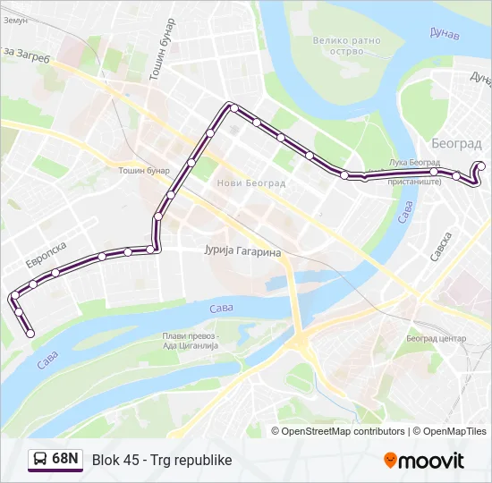68N  Line Map
