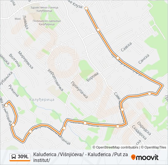 309L bus Line Map