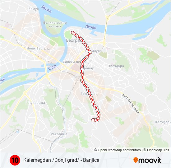 10 tramvaj mapa linije