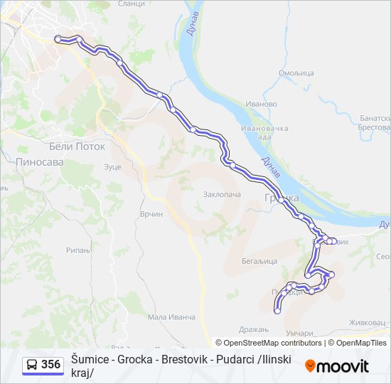 356 autobus mapa linije