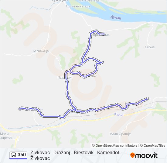 350 bus Line Map