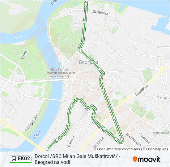 EKO2 bus Line Map