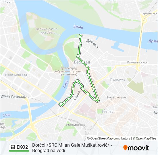 EKO2 bus Line Map