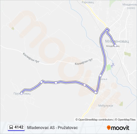 4142 bus Line Map