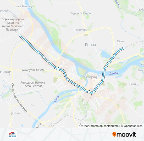 BG:VOZ 1 Train Line Map