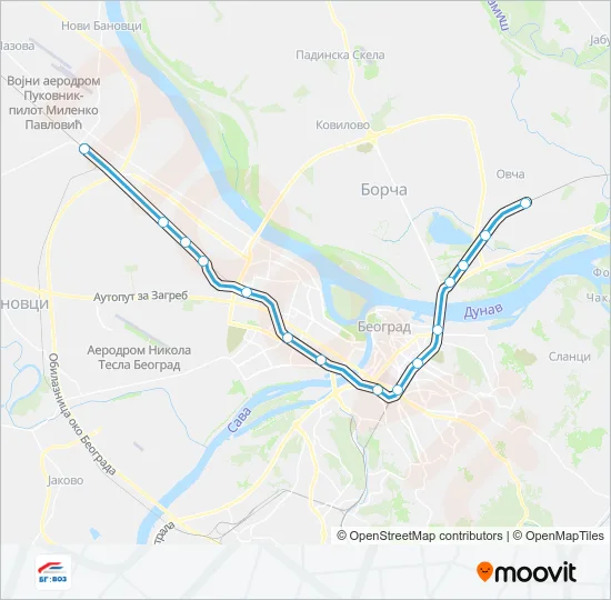 BG:VOZ 1 Train Line Map