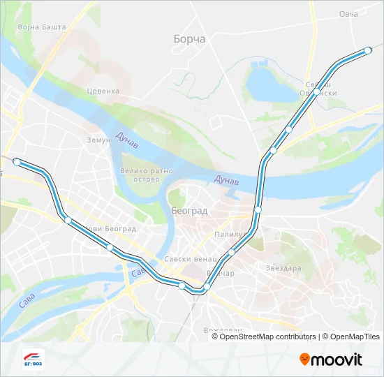BG:VOZ 1 Train Line Map