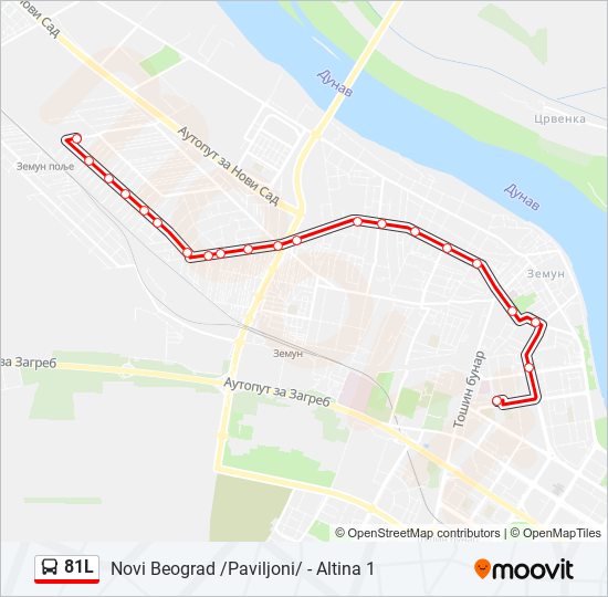 81L bus Line Map