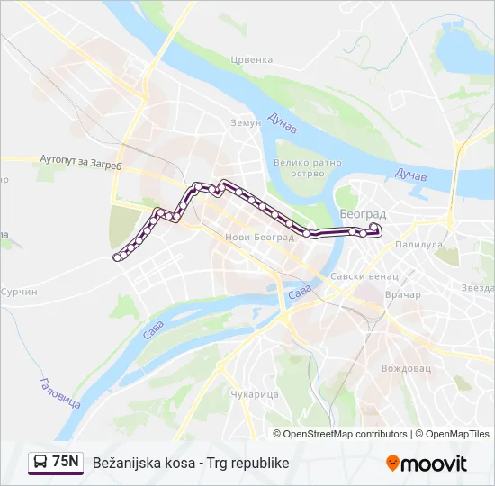 75N  Line Map