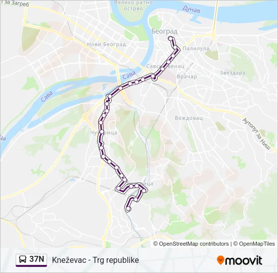 37N  Line Map