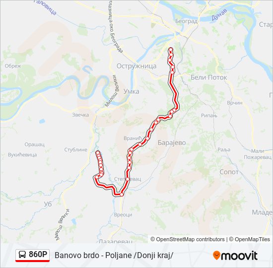 860P bus Line Map