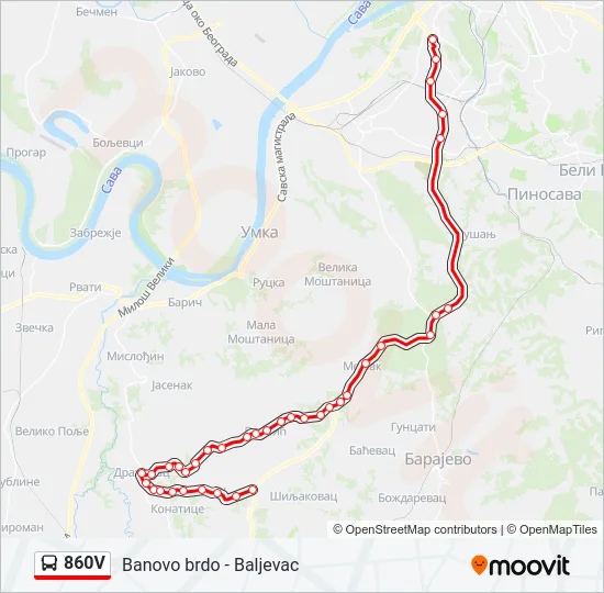 860V  mapa linije