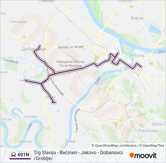 601N  Line Map