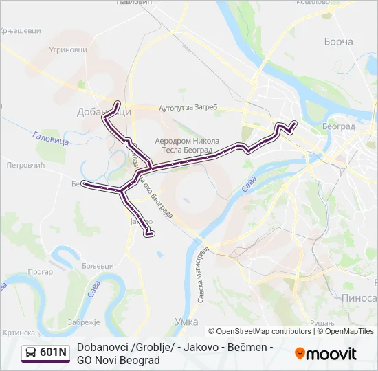 601N  Line Map