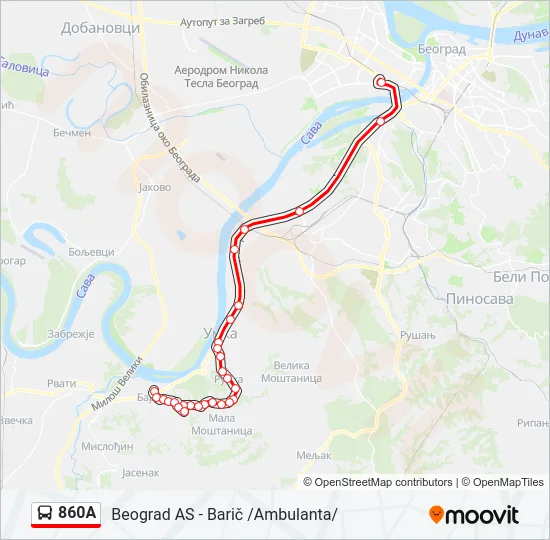 860A  mapa linije