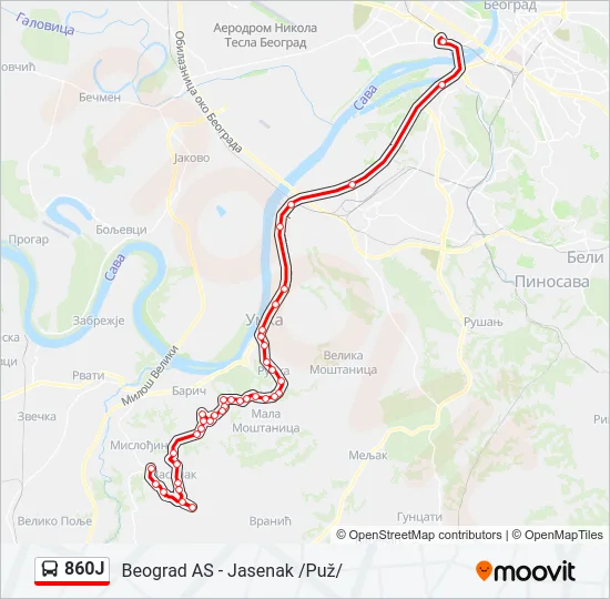 860J  Line Map