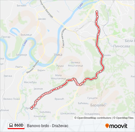 860D bus Line Map